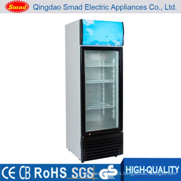 Single Glass Door Display Beverage Cooler Fridge